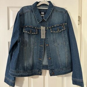 NWT Frye Studded Denim Jacket XL